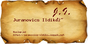 Juranovics Ildikó névjegykártya