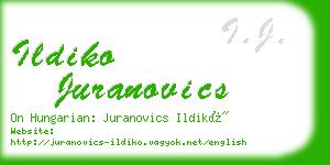 ildiko juranovics business card